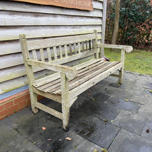 Vintage Teak Bench 5ft St Mawes Castle(4)