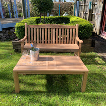 Load image into Gallery viewer, Warwick 5ft Bench &amp; Coffee Table Set in FSC Certified Teak Wood