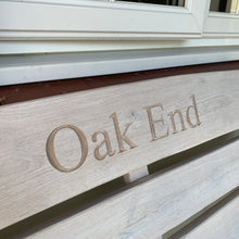 Load image into Gallery viewer, Rustic White Memorial Bench 4ft in Oak wood