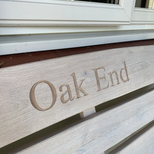 Rustic White Memorial Bench 4ft in Oak wood