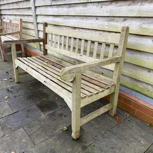 Vintage Teak Bench 5ft St Mawes Castle(5)