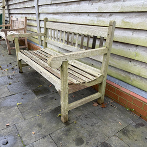 Vintage Teak Bench 5ft St Mawes Castle(4)