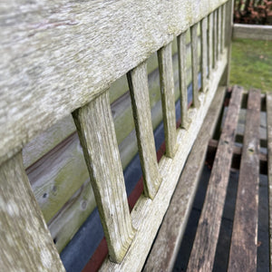 Vintage Teak Bench 5ft St Mawes Castle(5)