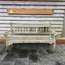 Load image into Gallery viewer, Vintage Teak Bench 5ft St Mawes Castle(4)