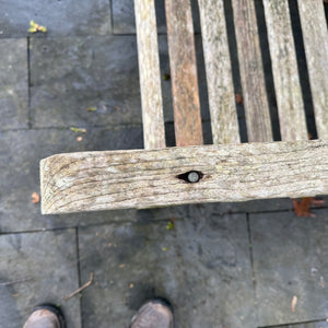 Vintage Teak Bench 5ft St Mawes Castle(4)