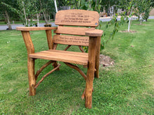 Load image into Gallery viewer, Rustic Memorial Armchair in Oak wood