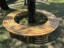 Load image into Gallery viewer, Curved Backless Bench in FSC Certified Teak Wood