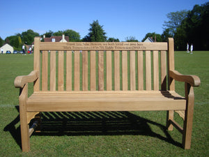 Kenilworth Memorial Bench 5ft in FSC Certified Teak wood