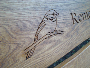 Robin carving to wood