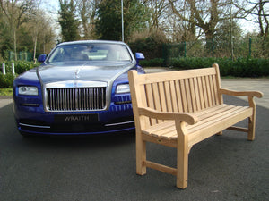 Edinburgh Memorial Bench 6ft in FSC Certified Teak Wood