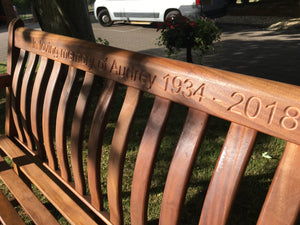 Broadfield Memorial Bench 4ft in FSC Certified Cornis wood (Free cornis oil)