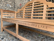 Load image into Gallery viewer, Lutyens Memorial Bench 6ft in FSC Teak Wood