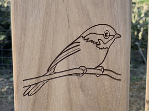 Robin carving to wood