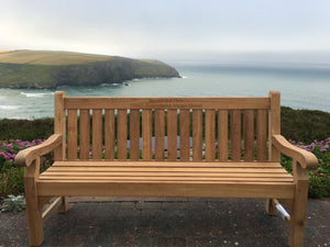 Edinburgh Memorial Bench 6ft in FSC Certified Teak Wood