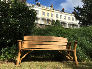 Rustic Memorial Bench 5ft6 in Oak wood