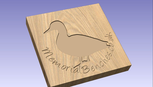 Duck image engraving preview