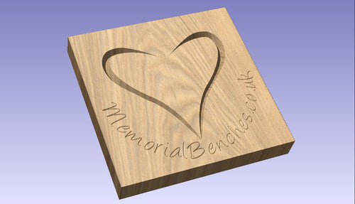 Heart carving to wood