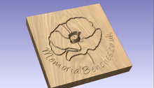 Load image into Gallery viewer, Poppy flower carved into wood